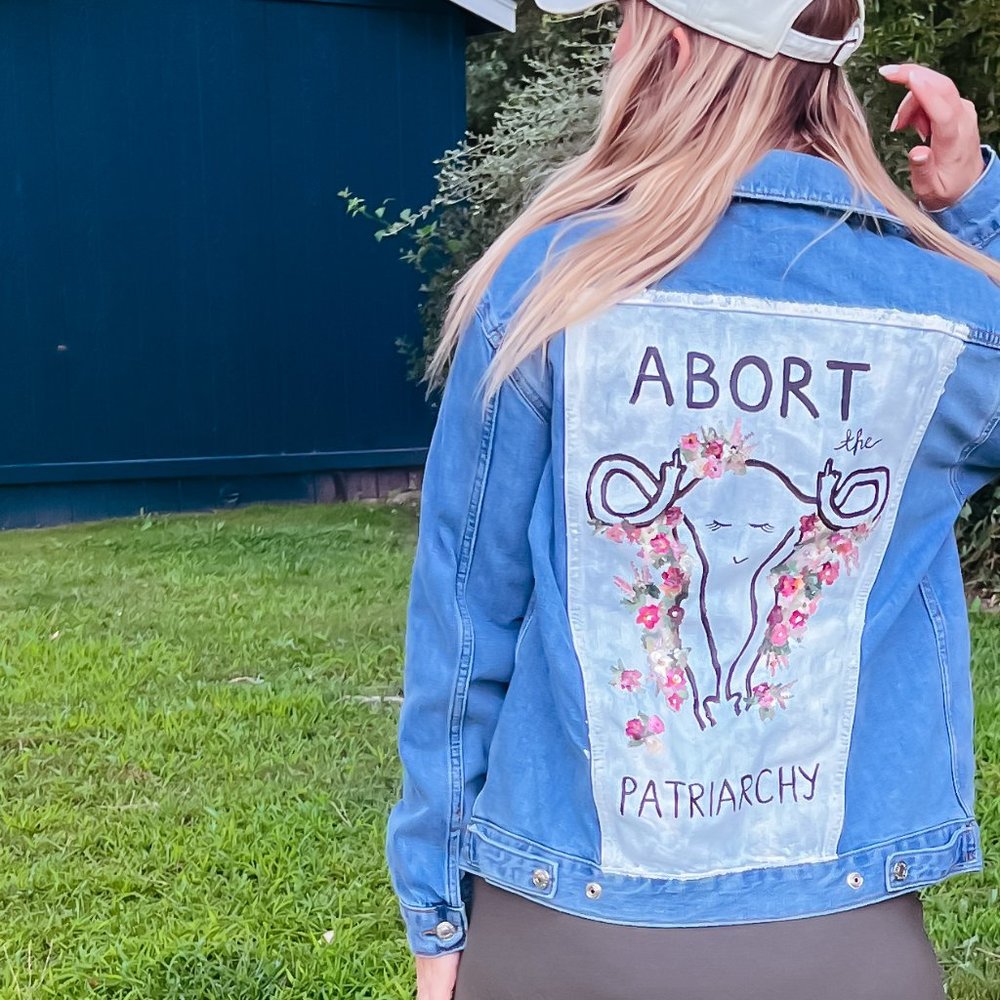Abort the Patriarchy Vintage Denim Jacket Topshop - womens rights, pro-choice